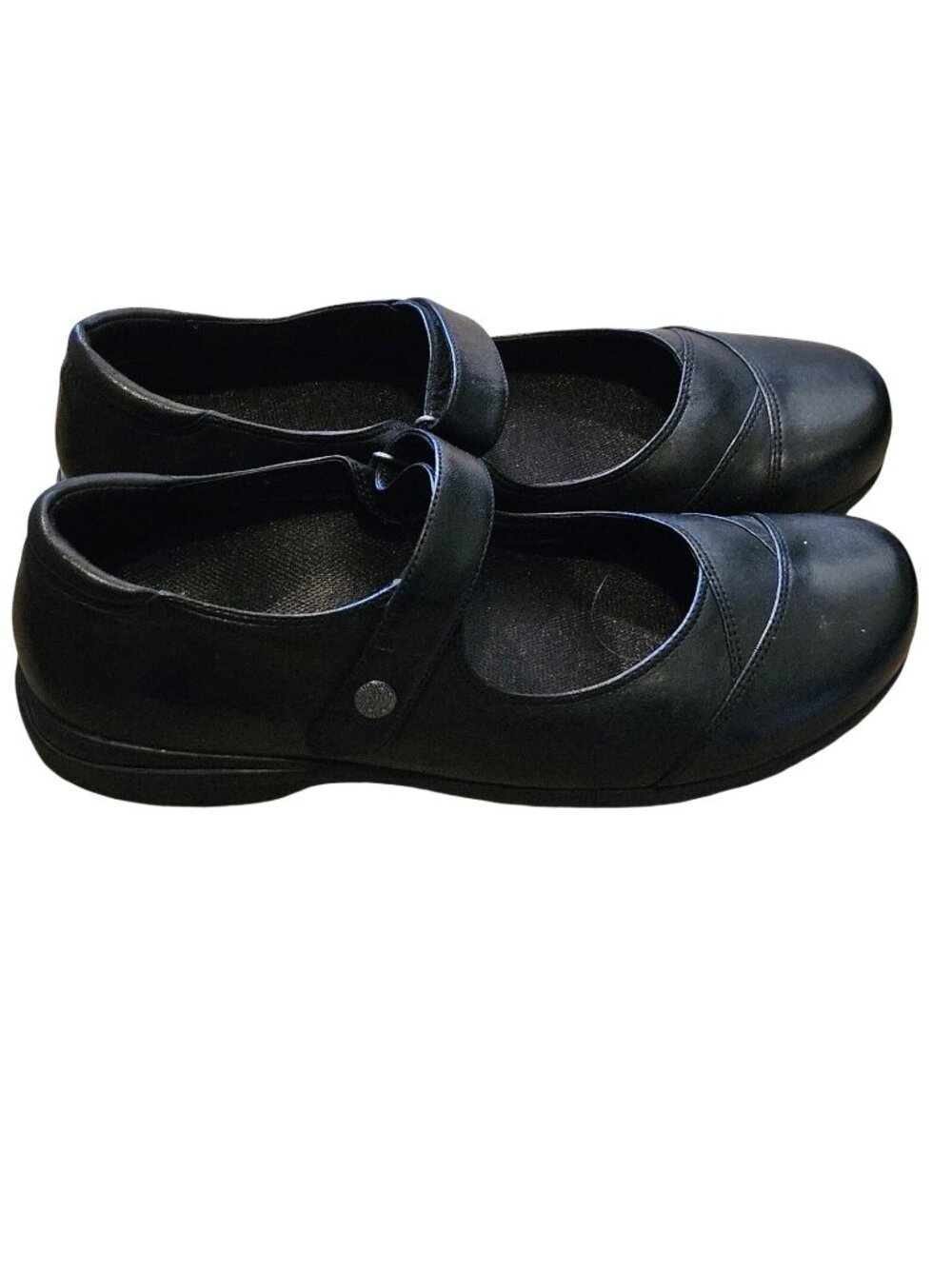 ABEO Abby Black Leather Orthotic Mary Jane Shoes Womens 9